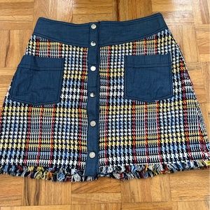 Zara button up skirt